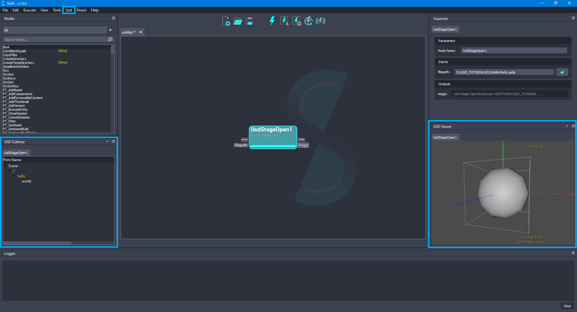 Shift USD Outliner and USD Viewer plugins.