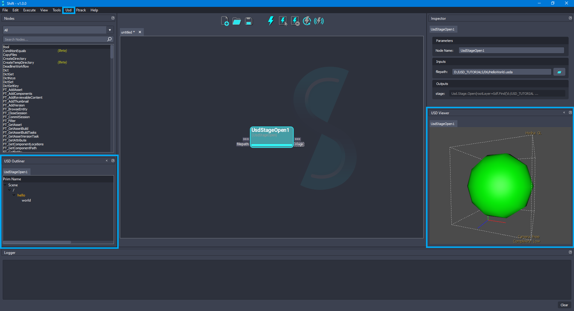 Shift USD Outliner and USD Viewer plugins.